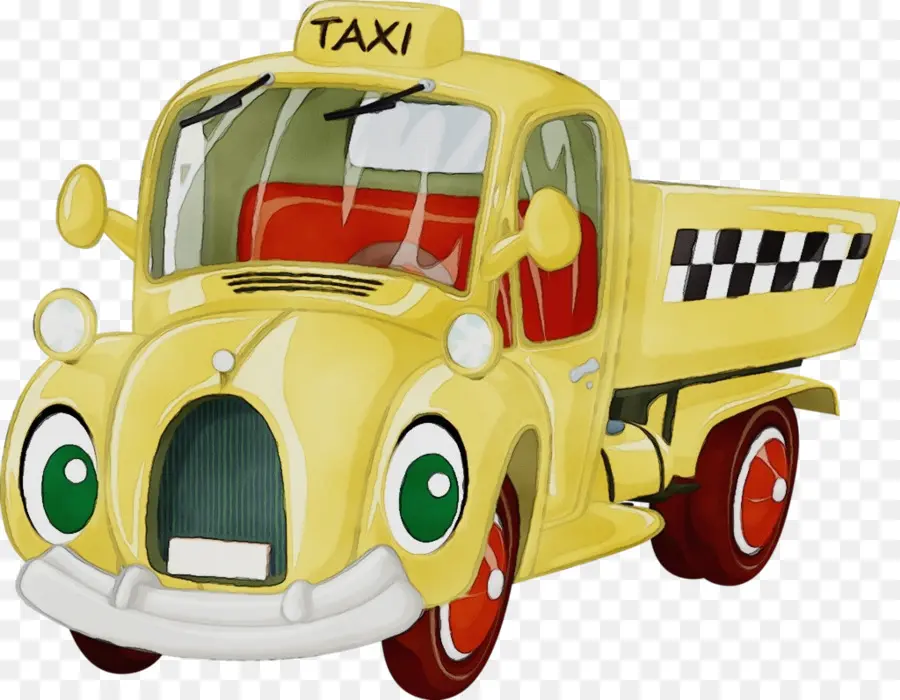 Taxi Amarillo，Auto PNG