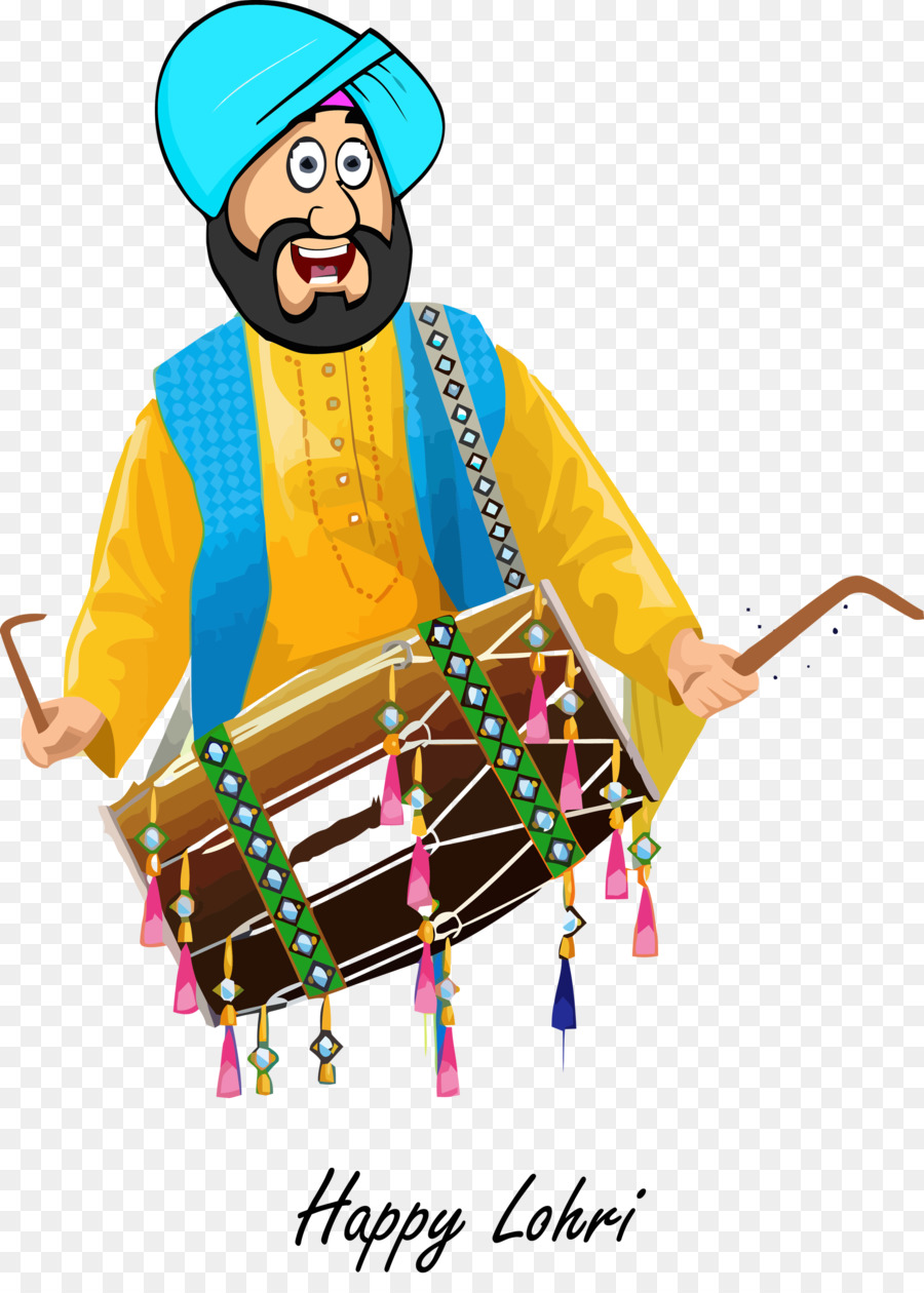 Hombre Con Dhol，Turbante PNG