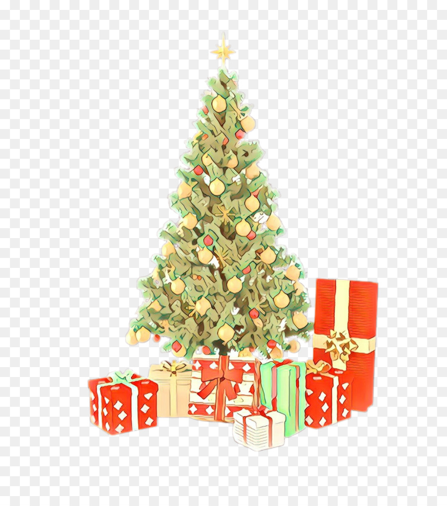 árbol De Navidad Blanco，Regalos PNG