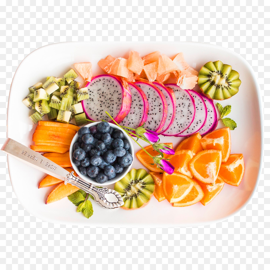 Plato De Frutas，Saludable PNG