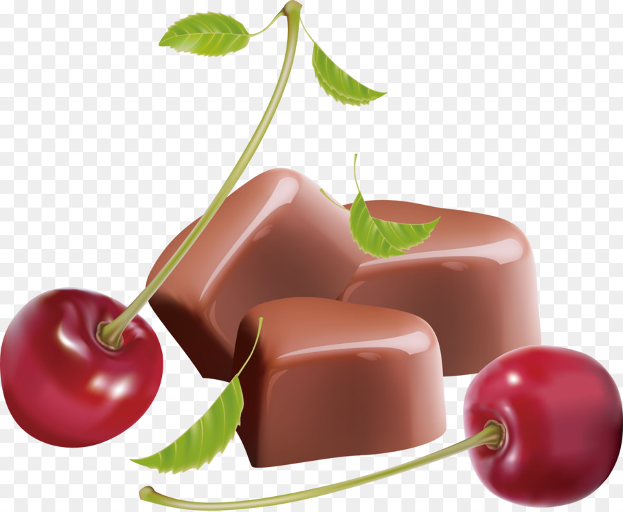 Chocolates Y Cerezas，Forma De Corazón PNG