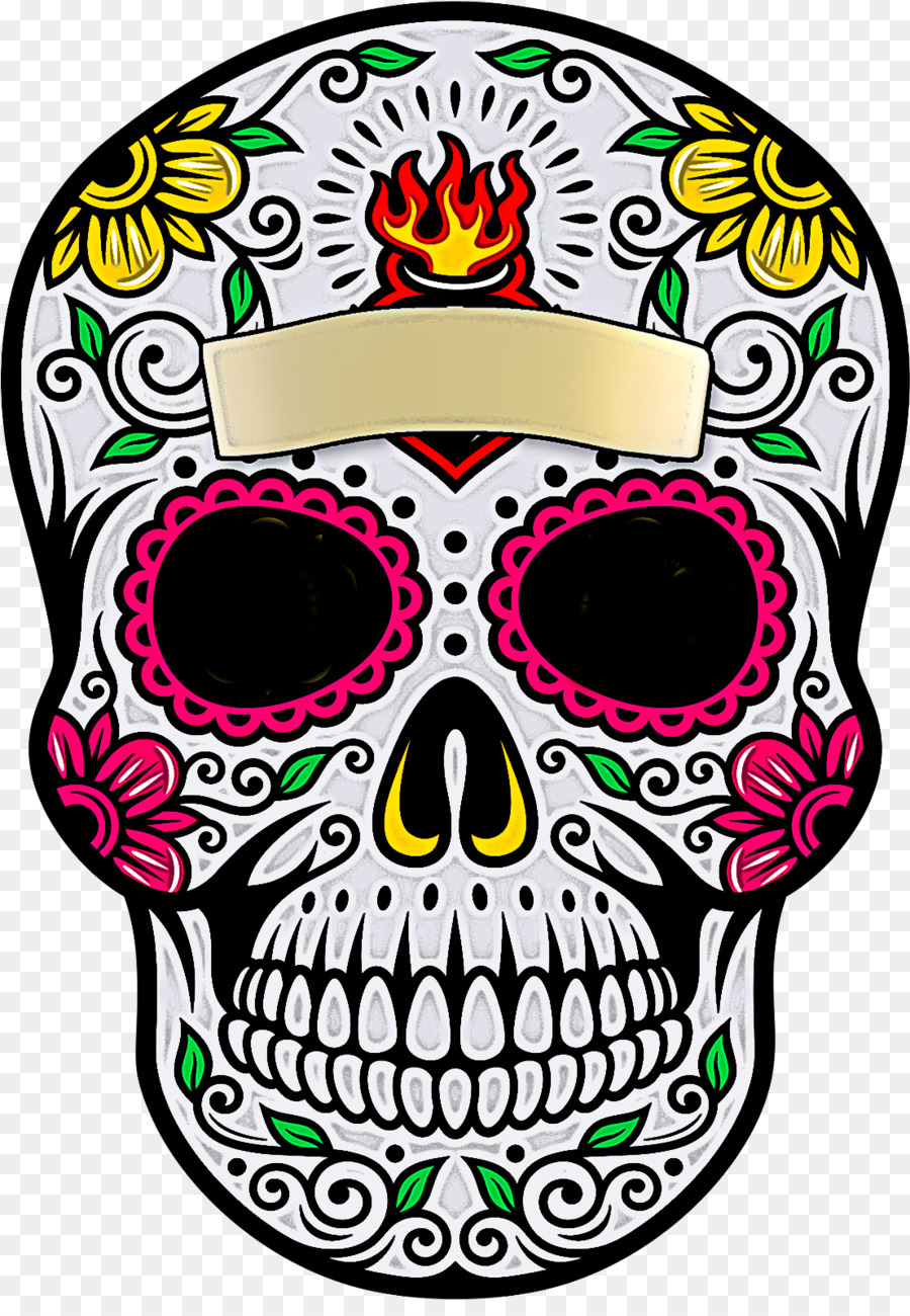 Calavera De Azúcar，Dia De Muertos PNG