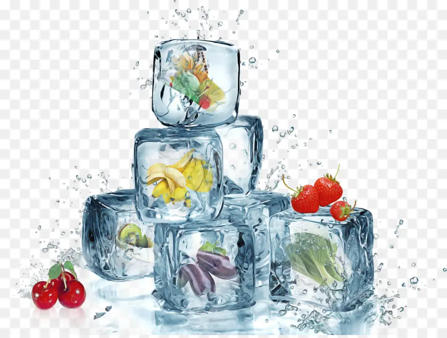 Cubitos De Hielo，Frutas PNG