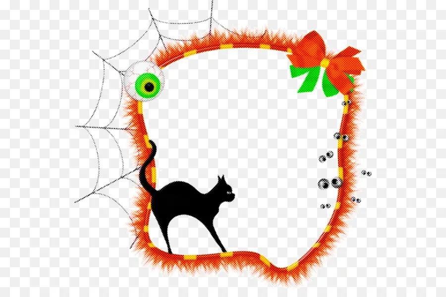 Marco De Halloween，Gato Negro PNG