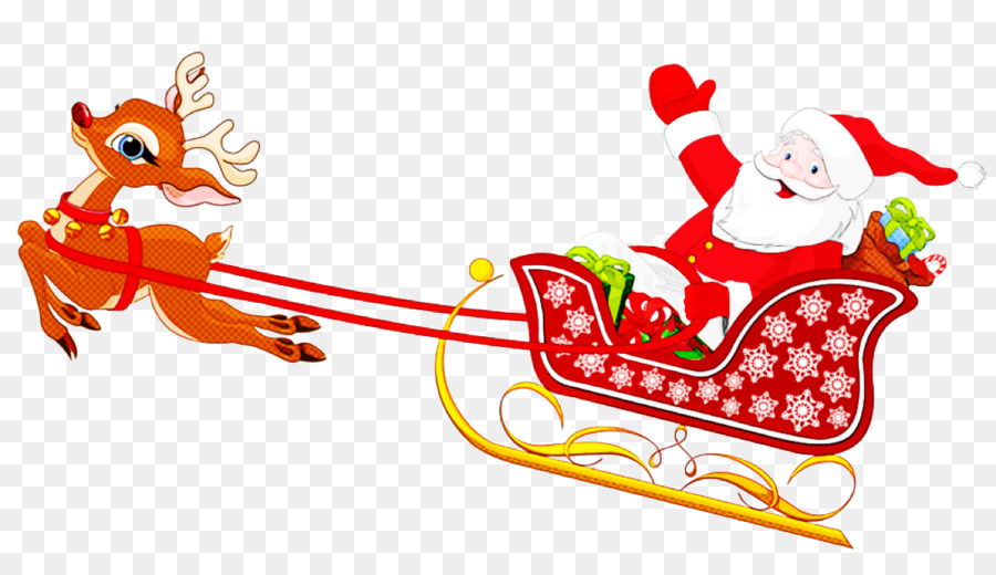 Santa Claus，Trineo PNG