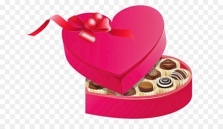 Caja De Bombones En Forma De Corazón，Dulce PNG