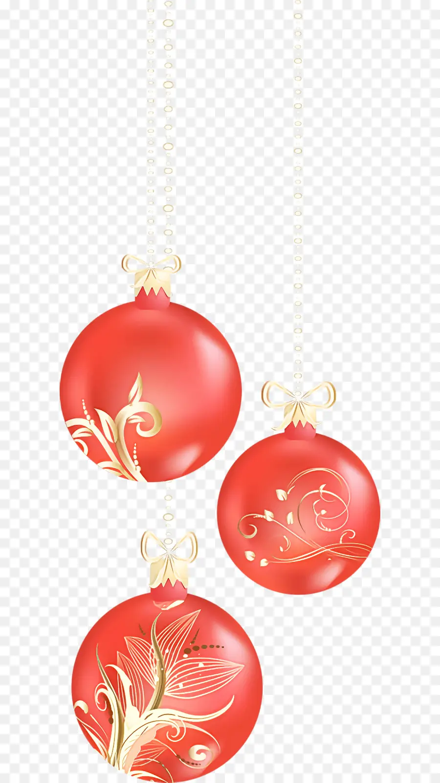 Adornos Navideños Rojos，Navidad PNG