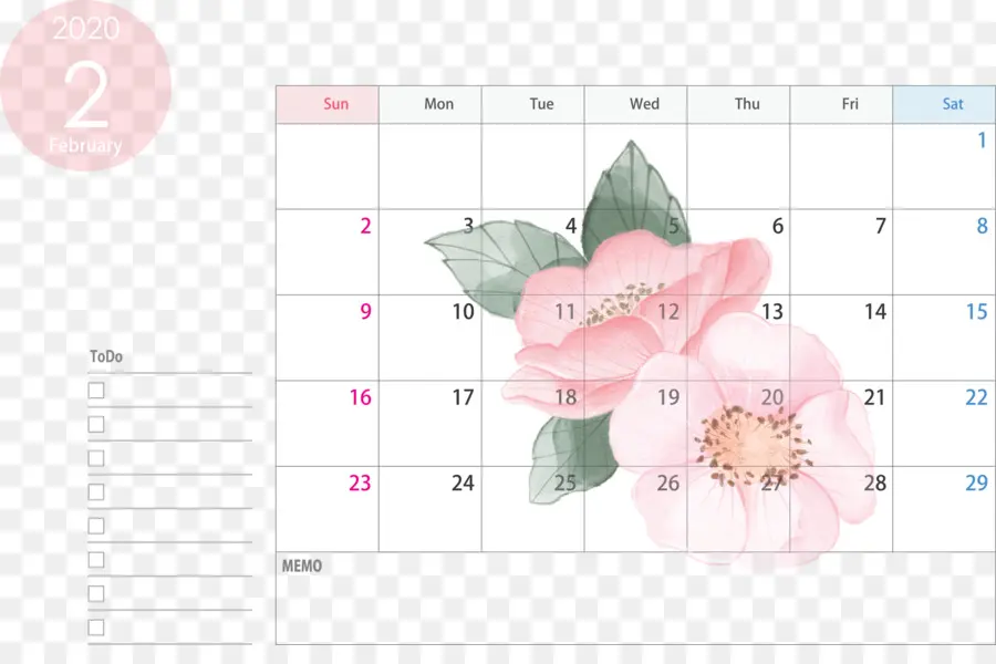 Calendario Floral，Planificador PNG