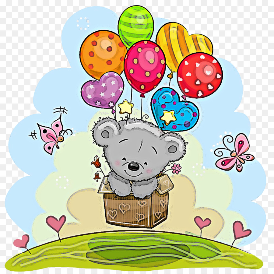 Lindo Koala Con Globos，Coala PNG