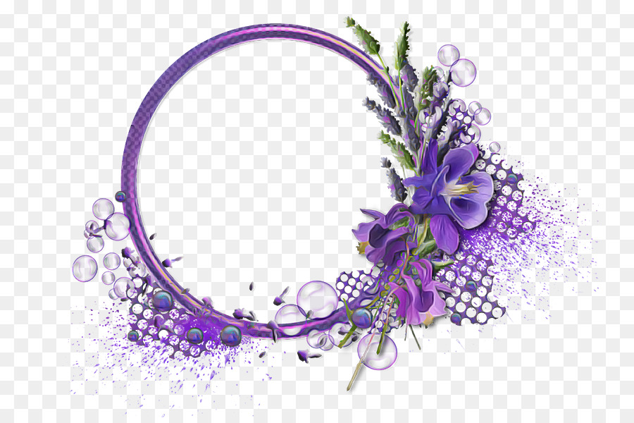 Marco Floral Morado，Flores PNG