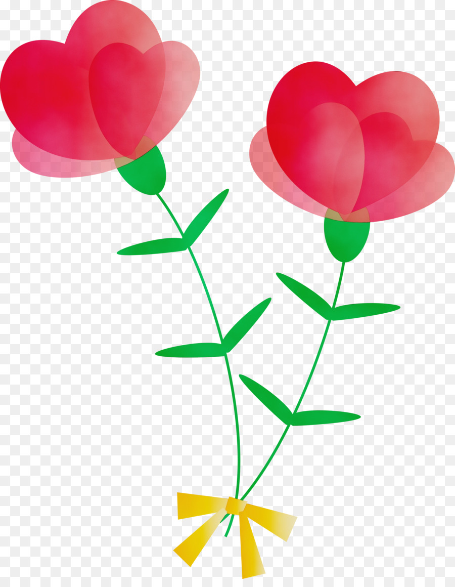 Flores En Forma De Corazón，Planta PNG