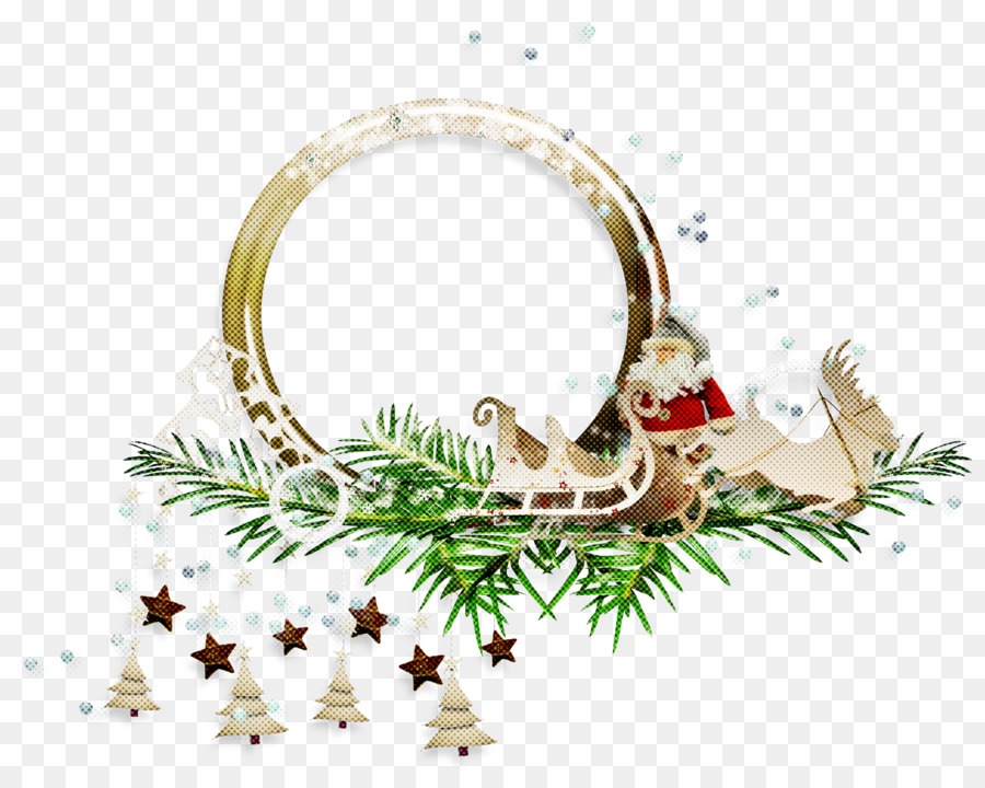 Corona De Navidad，Papá Noel PNG