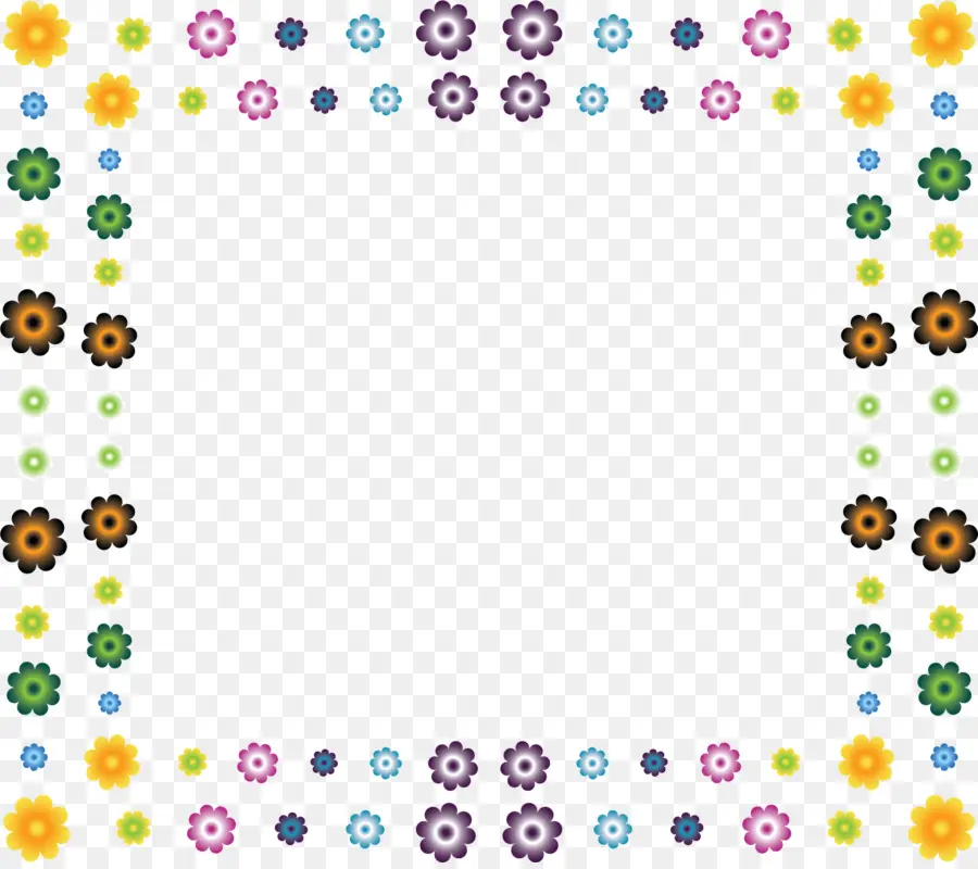 Borde De Flores，Vistoso PNG