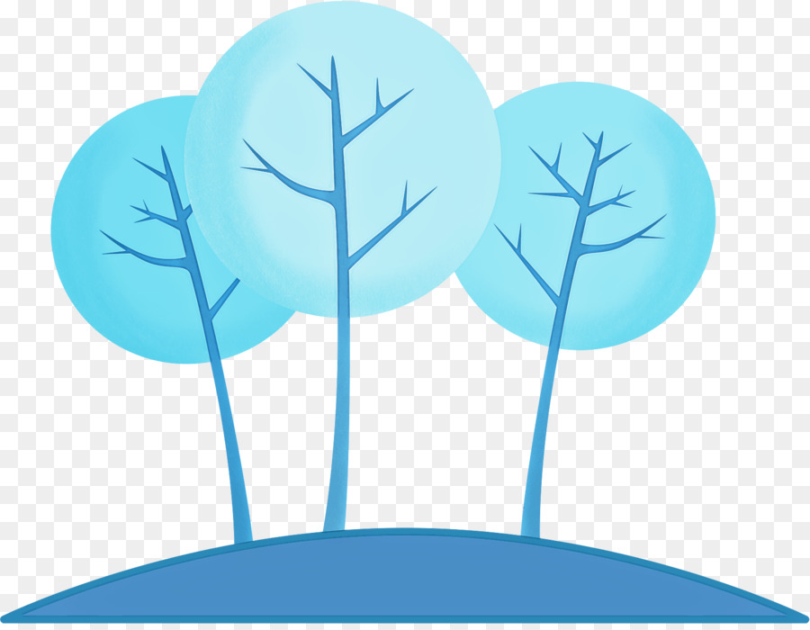 árboles Azules，Bosque PNG