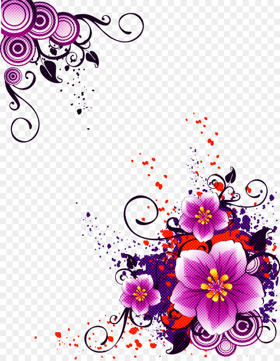 Diseño Floral，Flor PNG