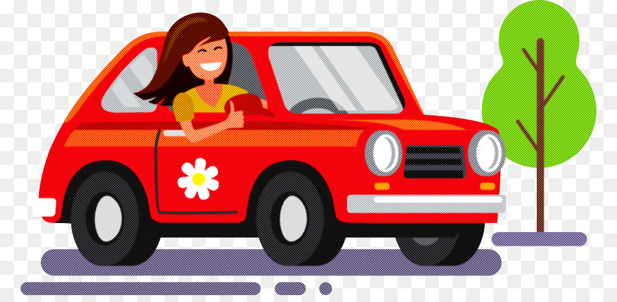 Coche Rojo，Mujer PNG