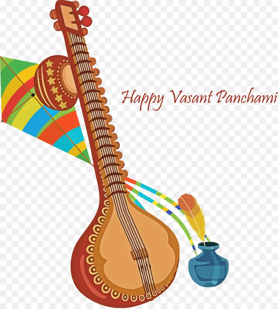 Sitar Y Cometa，Vasant Panchami PNG