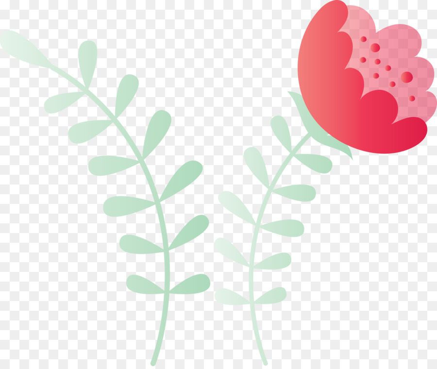 Flores En Forma De Corazón，Planta PNG