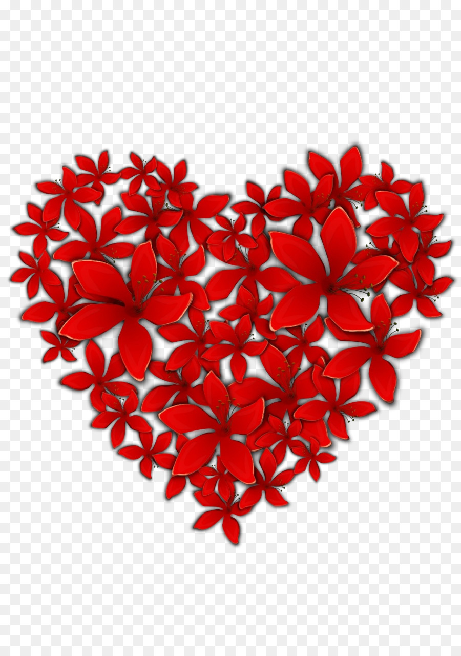 Corazon De Flores，Rojo PNG