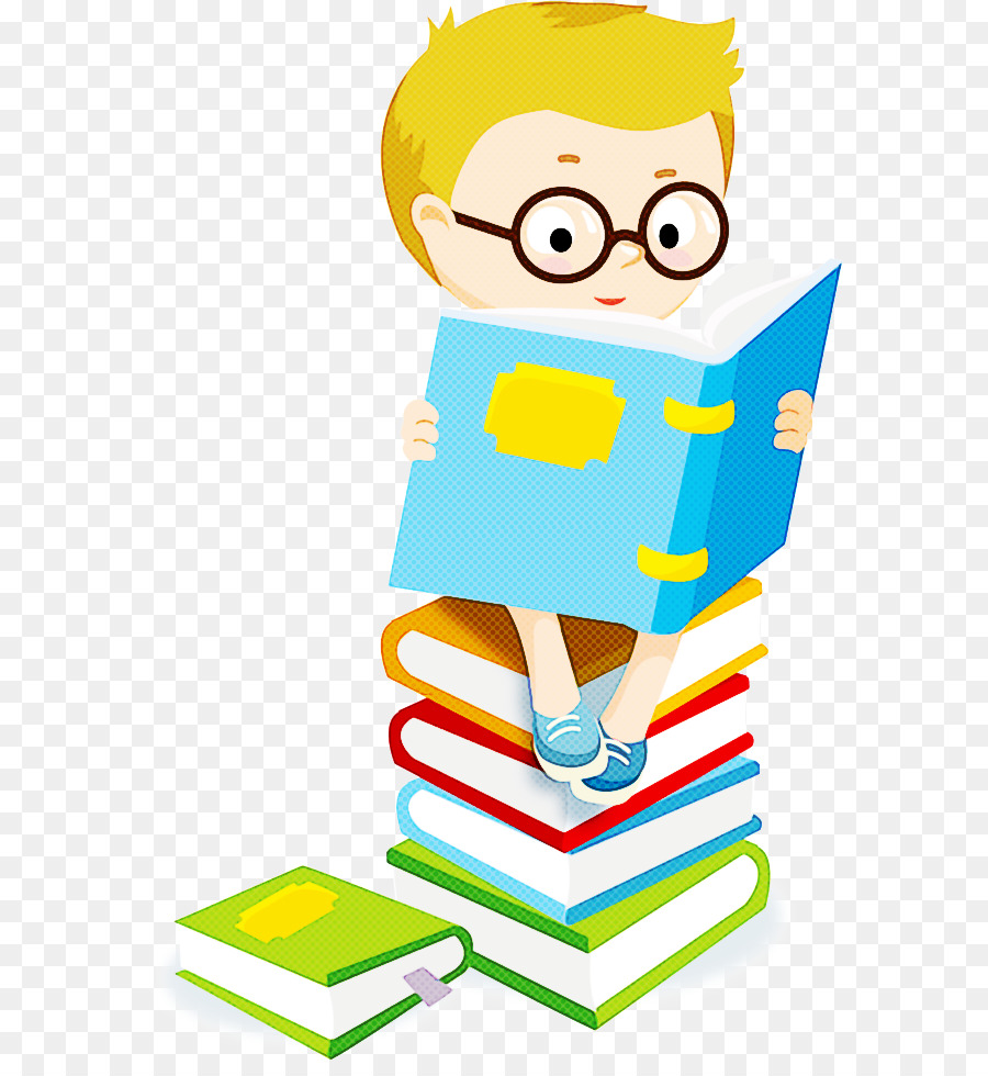 Niño Leyendo，Libros PNG