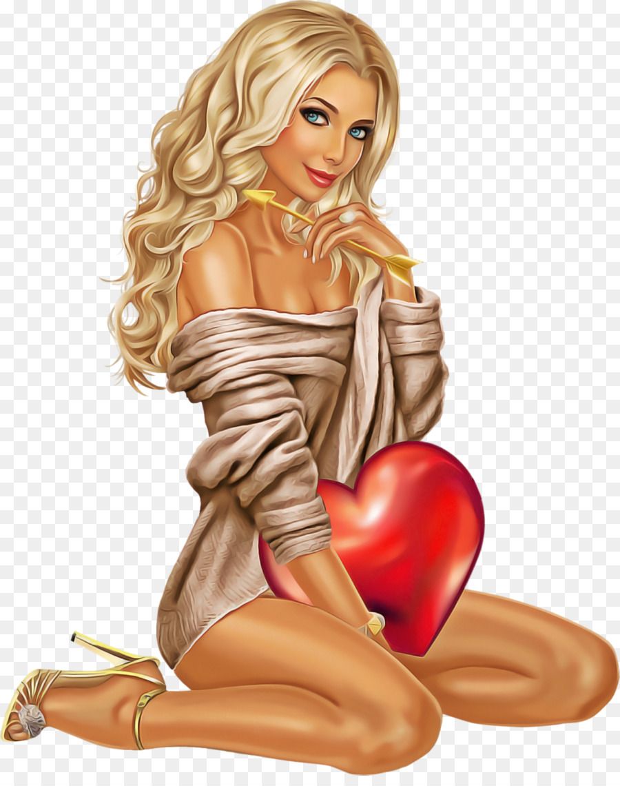 Mujer Con Corazon，Amar PNG