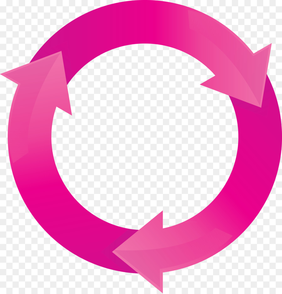 Flechas Circulares Rosadas，Circular PNG