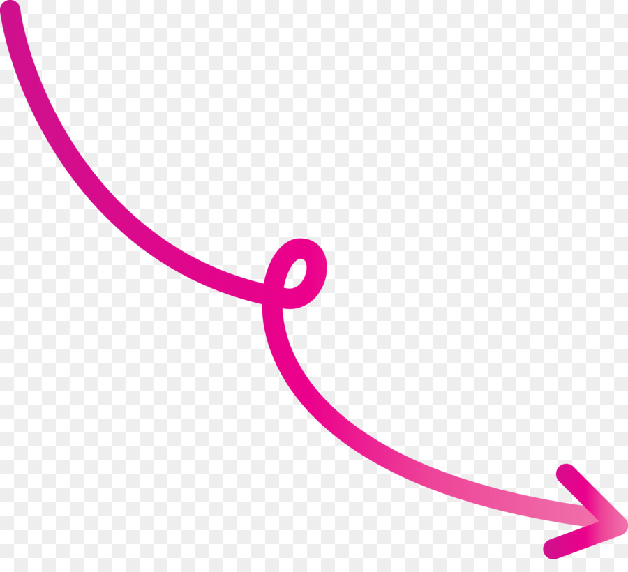 Flecha Curva Rosa，Curvo PNG