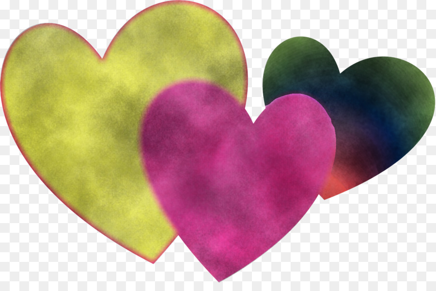 Corazones Coloridos，Amar PNG