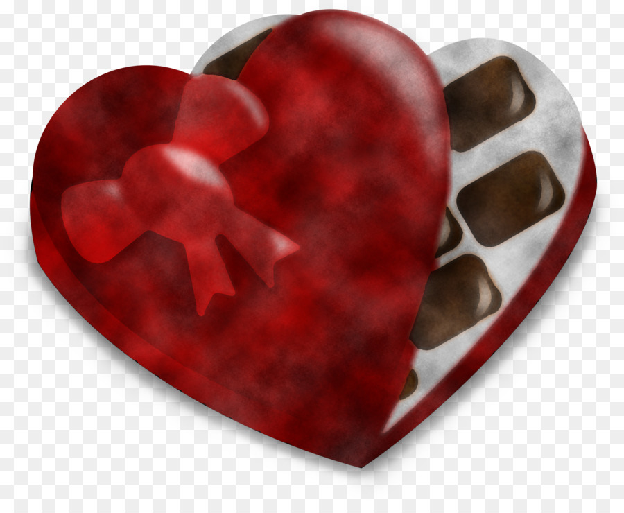 Caja De Bombones En Forma De Corazón，Chocolate PNG