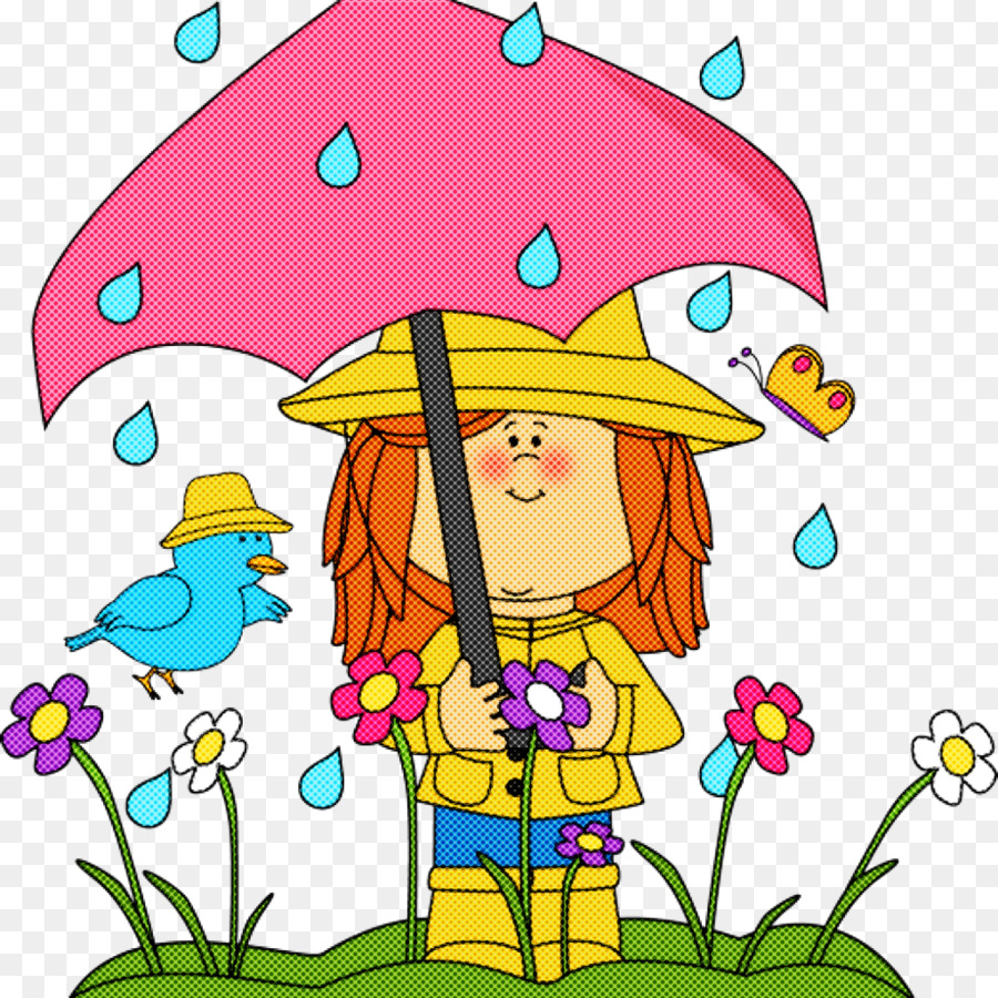 Chica Con Paraguas，Lluvia PNG