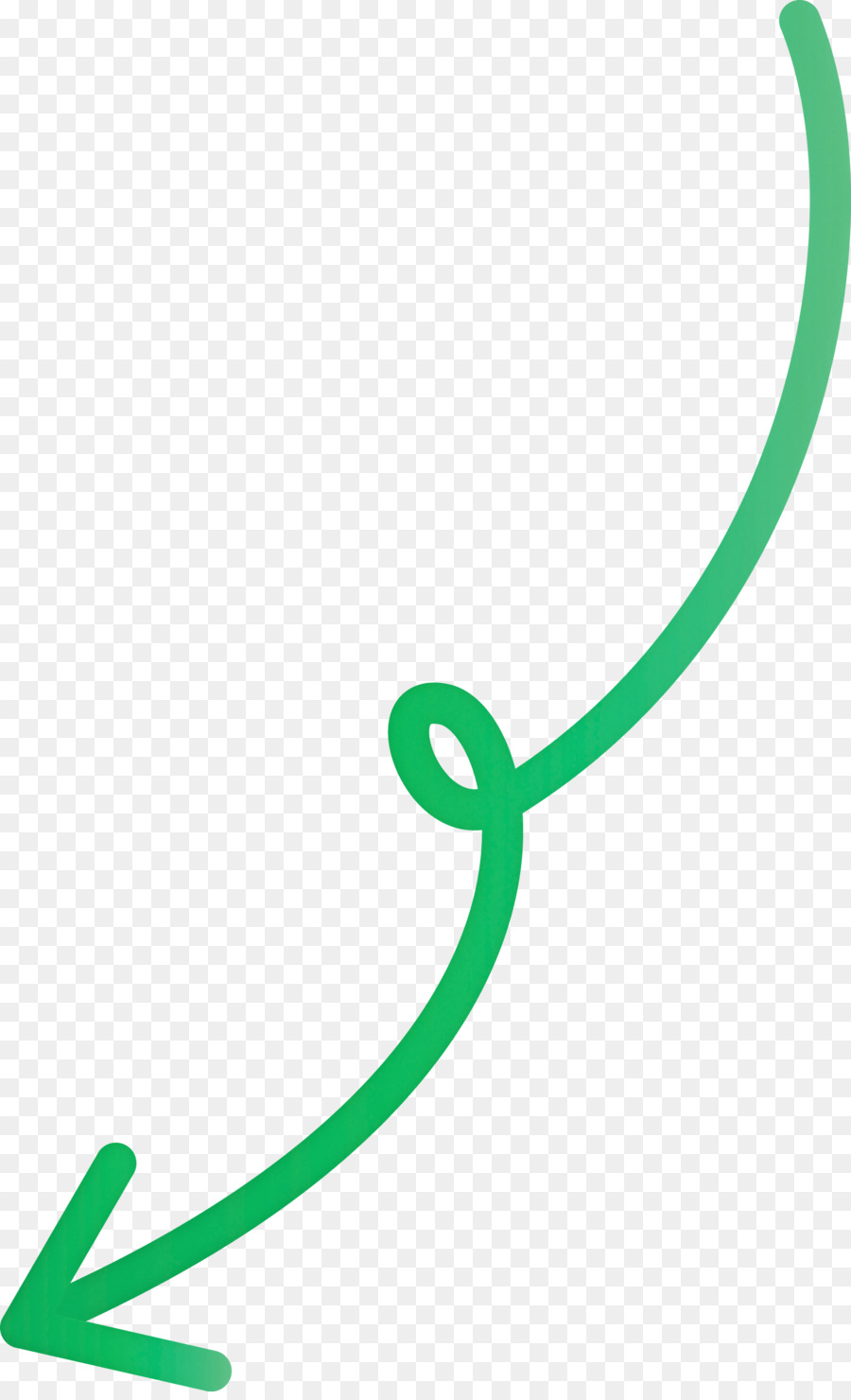 Flecha Curva Verde，Flecha PNG