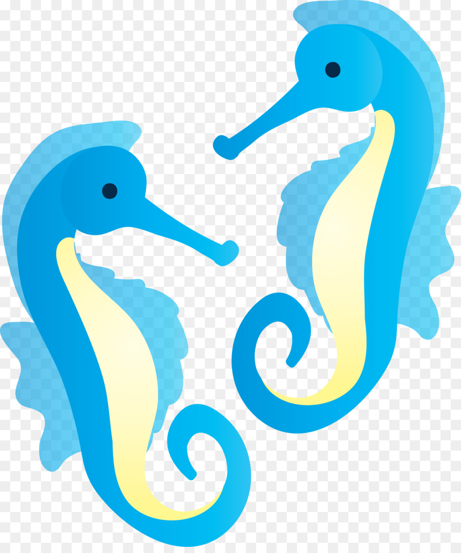 Caballito De Mar，Azul PNG