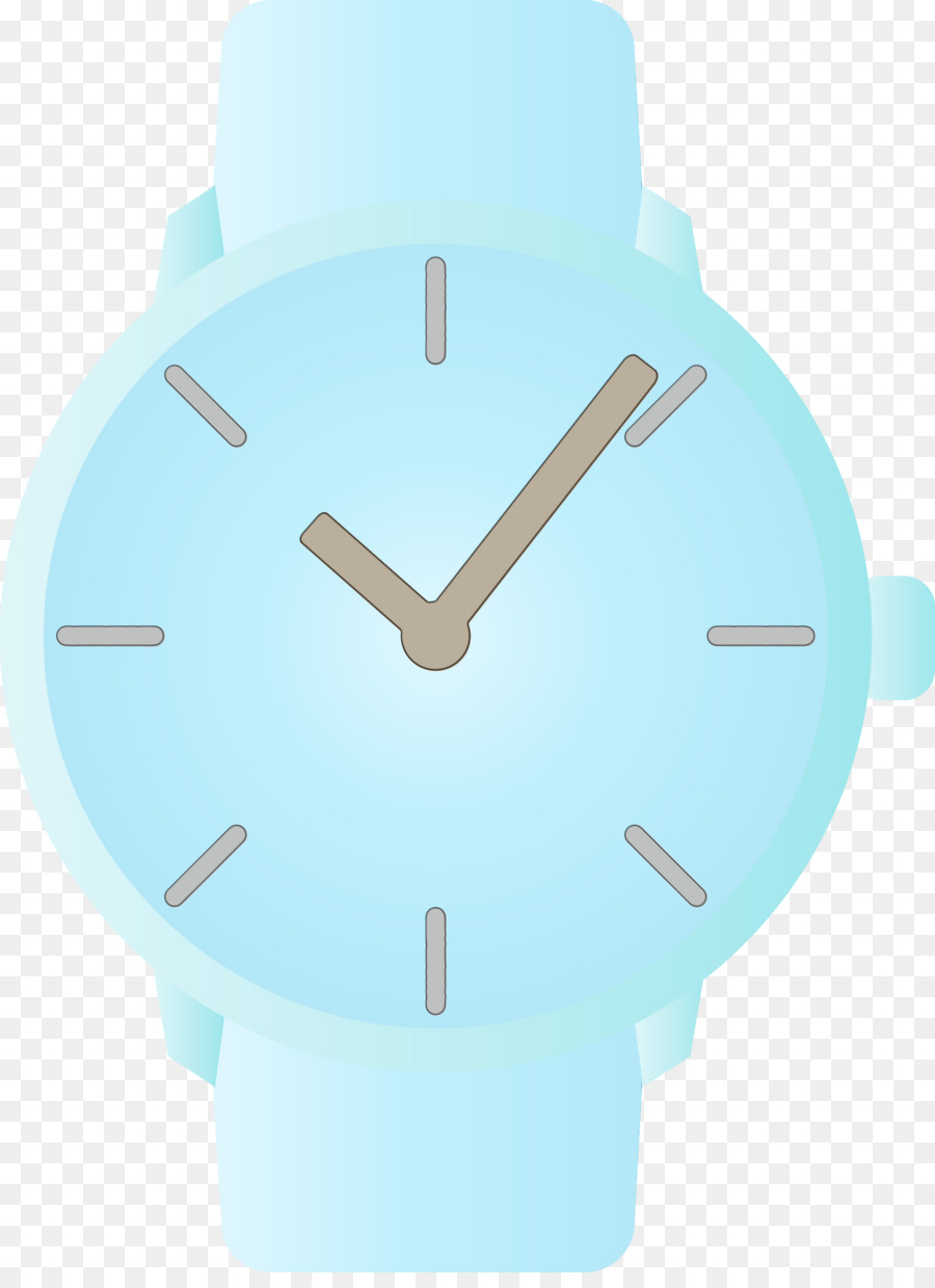 Reloj Analógico，Azul PNG