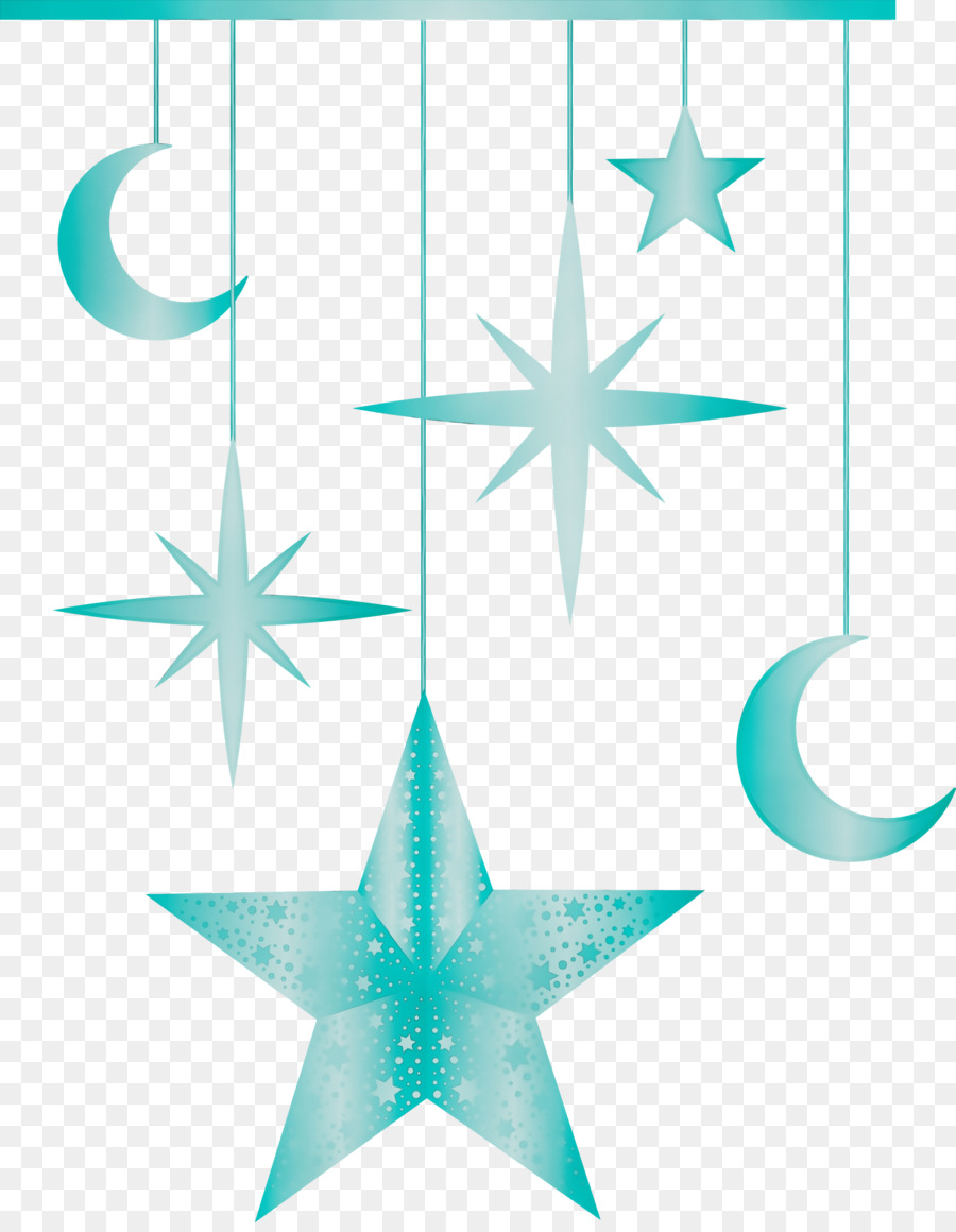 Estrellas Y Lunas Colgantes，Estrellas PNG