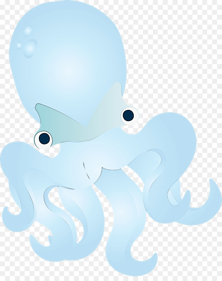 Pulpo，Azul PNG