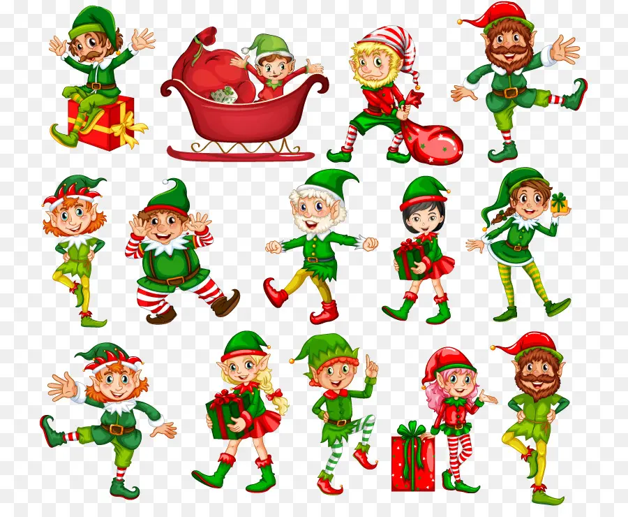 La Navidad Elf，Christmas Day PNG