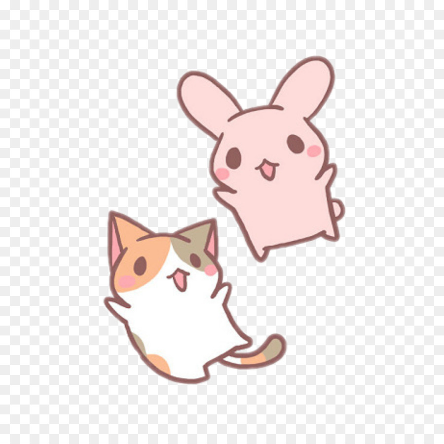 Lindo Conejito Y Gato，Animales PNG