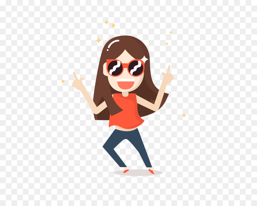 Chica Bailando，Gafas De Sol PNG