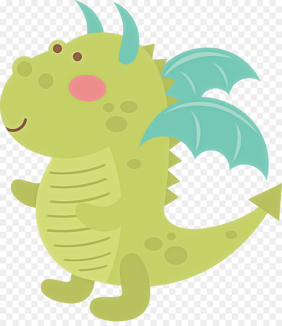 Dragón Verde，Lindo PNG