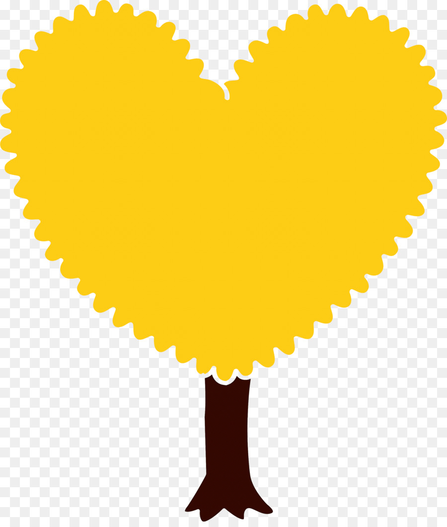 Corazón，Amarillo PNG