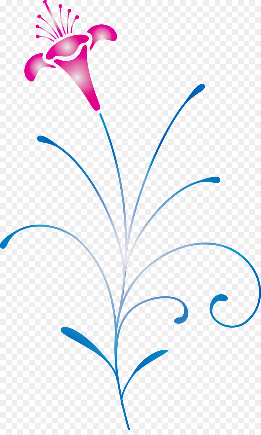 Flor，Azul PNG