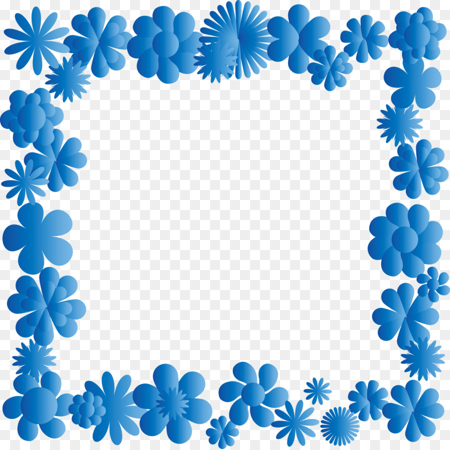 Corona De Flores Azules，Flores PNG