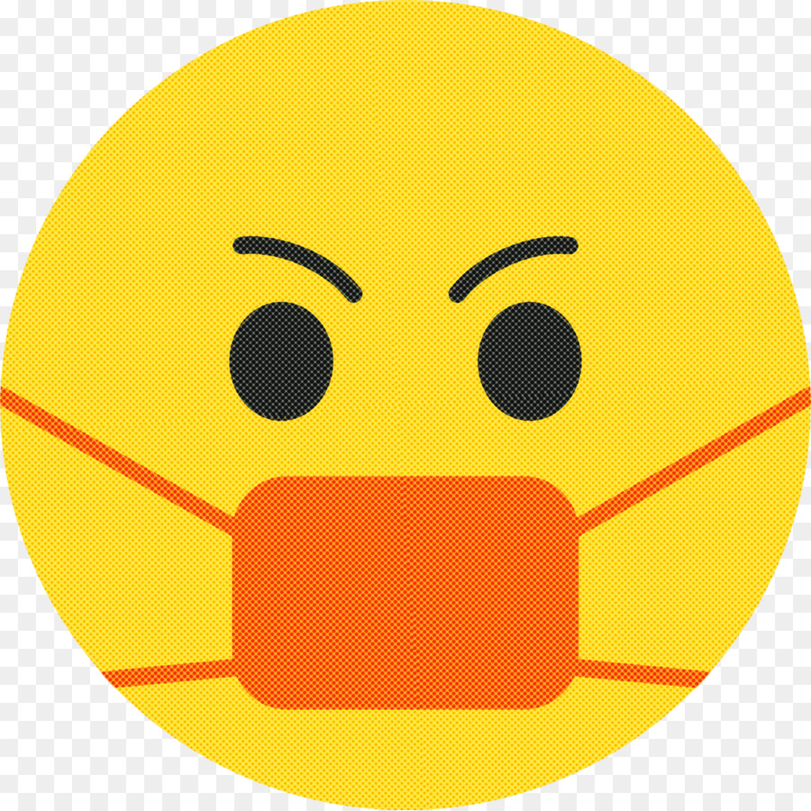 Mascarilla Emoji，Amarillo PNG