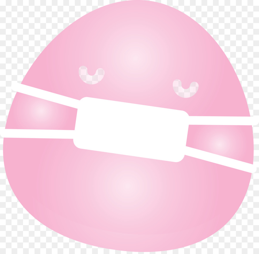 Huevo Rosa Con Mascarilla，Mascarilla PNG