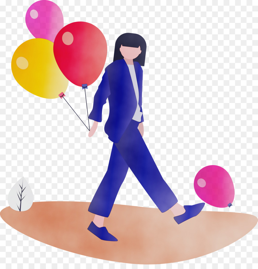 Mujer Con Globos，Globos PNG