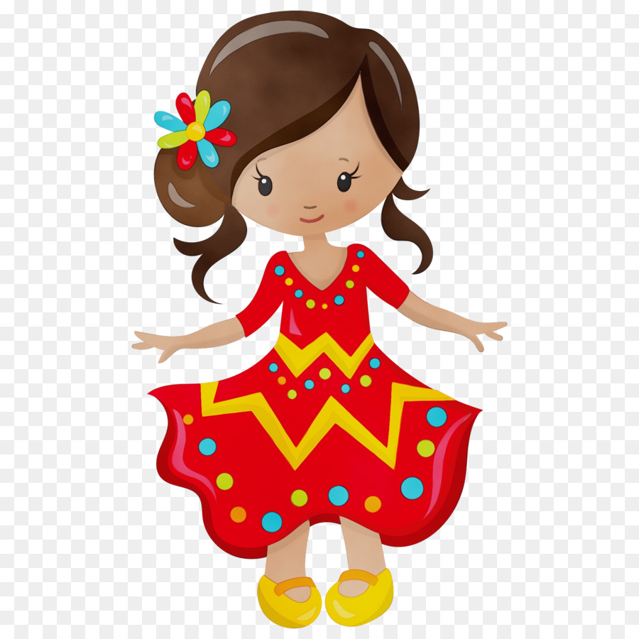 Chica En Vestido，Vestido Rojo PNG