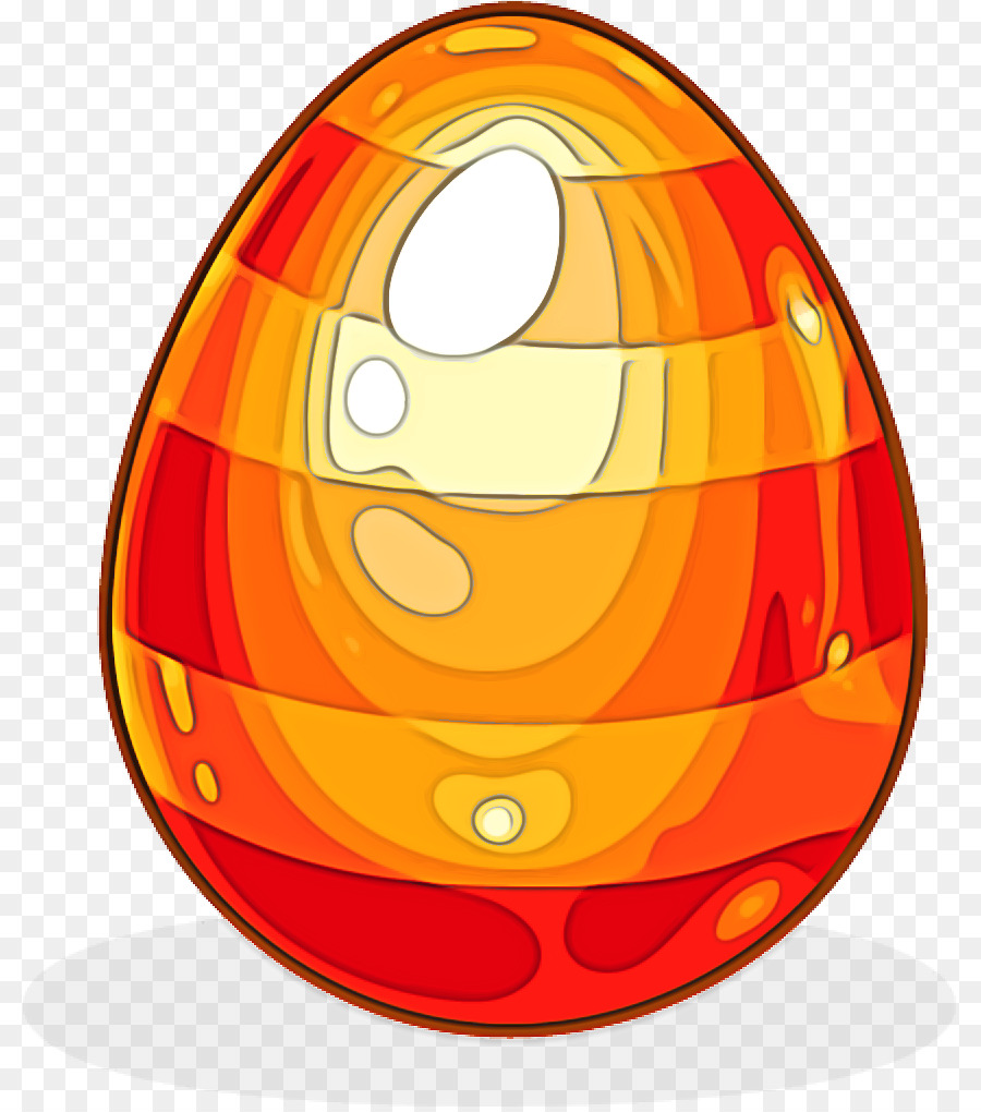 Naranja，Huevo De Pascua PNG