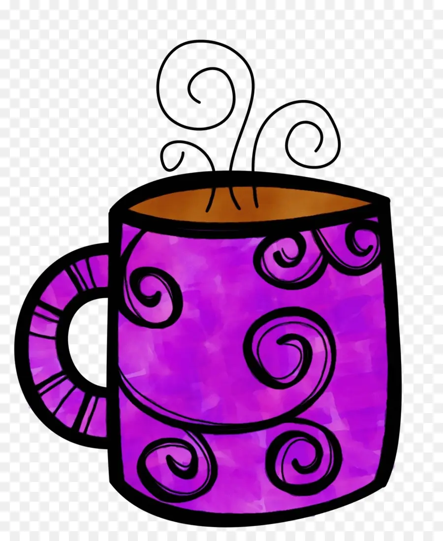 Taza De Café，Púrpura PNG