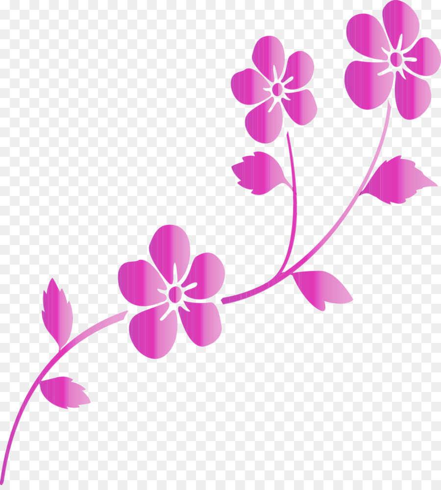 Diseño Floral，Púrpura PNG