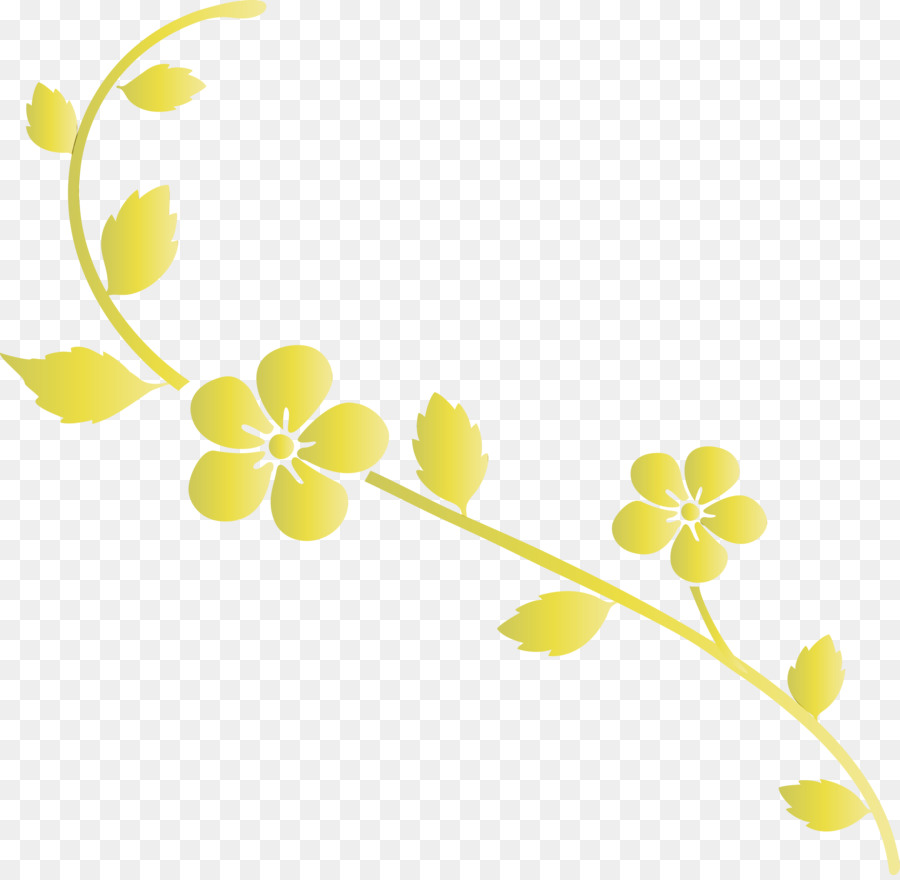 Diseño Floral Dorado，Ornamento PNG